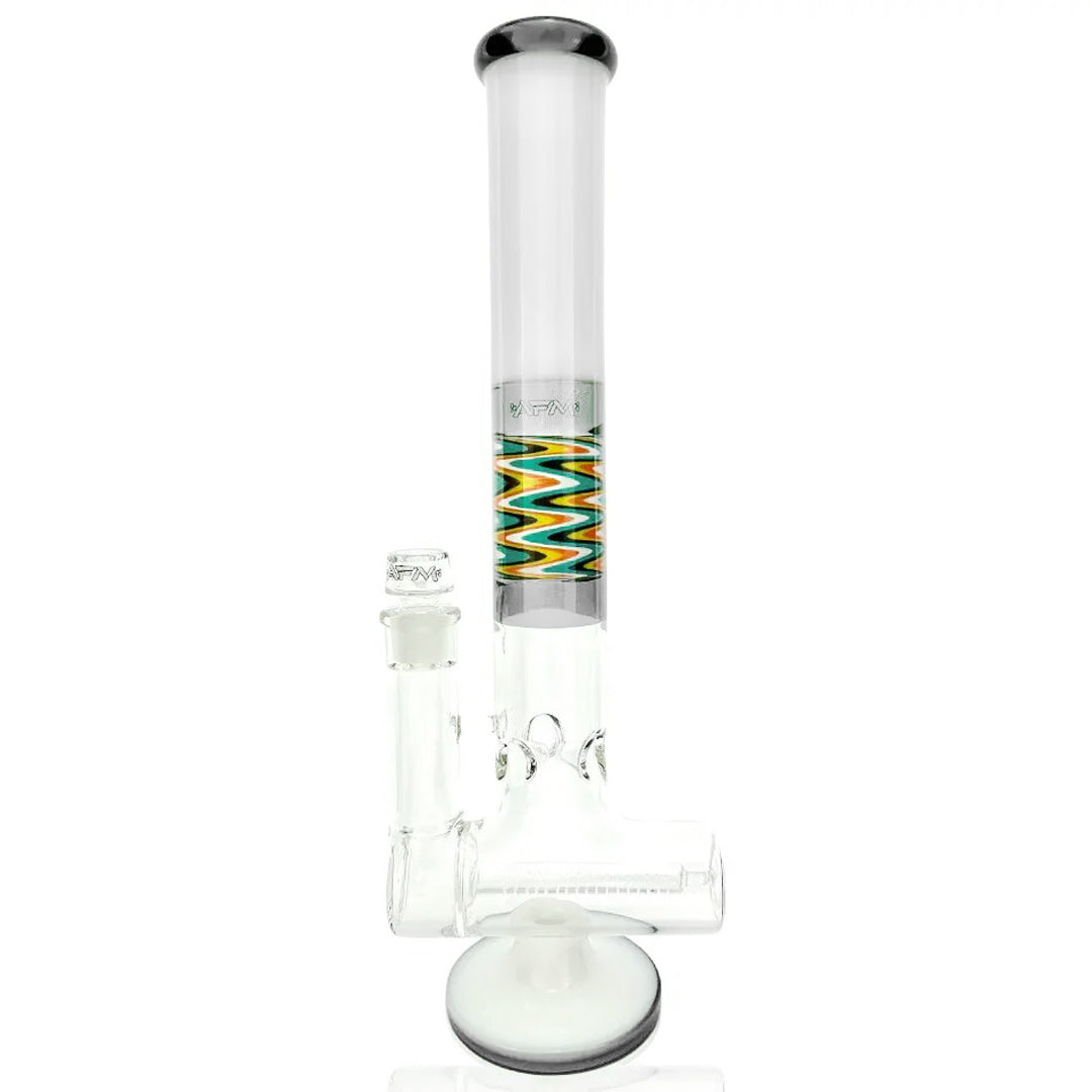 17" AFM Reversal Inline Perc Beaker Water Pipe - White