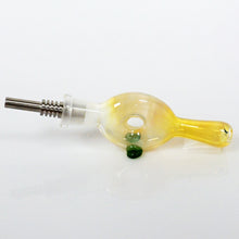 Load image into Gallery viewer, 3.5&quot; Fumed Donut Nectar Collector - Green
