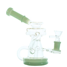 Load image into Gallery viewer, 6.5&quot; Twisted Handles Recycler Water Pipe - Slime

