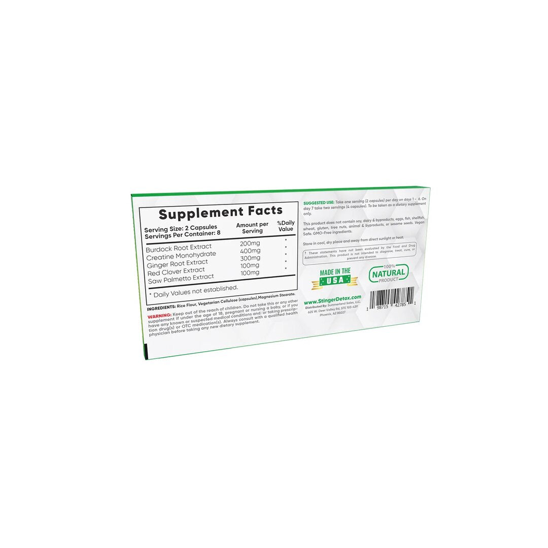 Stinger 7 Day Total Detox Permanent Cleanser Caps | 16ct
