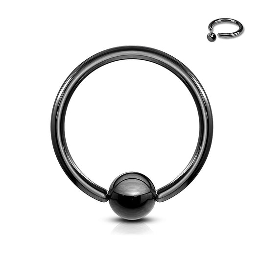 Black Captive Ball Hoop