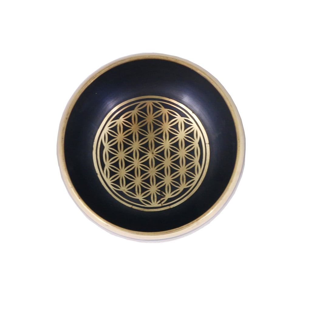 Black Flower Of Life Tibetan Singing Bowl