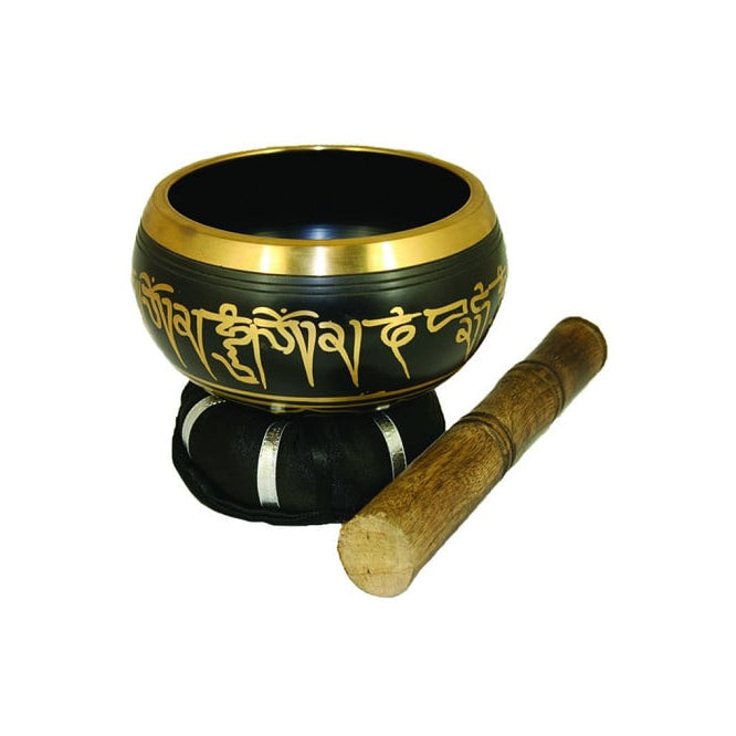 Black & Gold Tibetan Singing Bowl