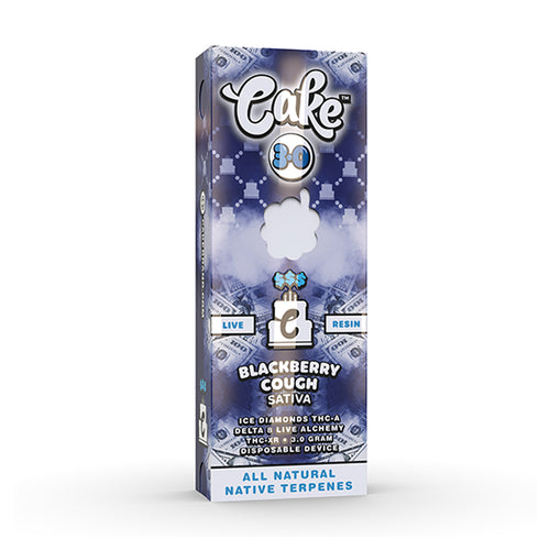 Cake $$$ THC-A Live Resin Disposable Vape | 3g - Blackberry Cough