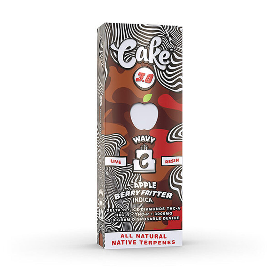 Cake Wavy Live Resin Disposable Vape | 3g - Apple Berry Fritter