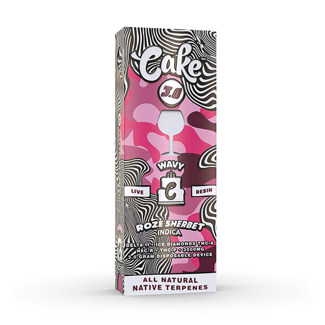 Cake Wavy Live Resin Disposable Vape | 3g - Roze Sherbet