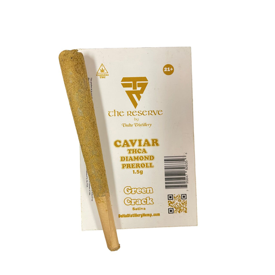 Delta Distillery The Reserve Caviar THC-A Pre-Roll | 1.5g - Green Crack