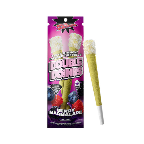 Delta Munchies Double Doinks THC-A Pre-Rolls | 2pk - Berry Marmalade