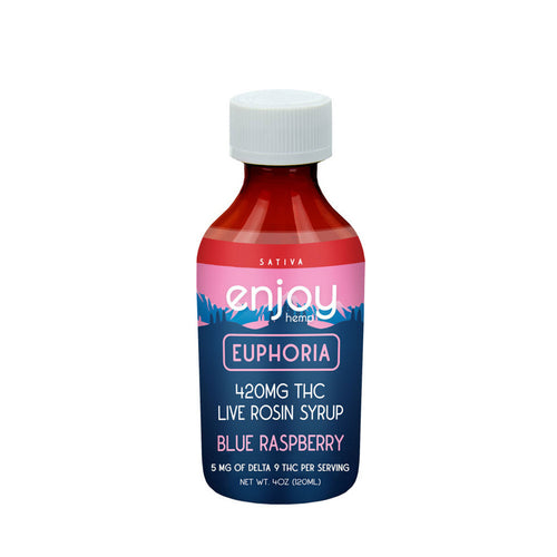 Enjoy Hemp Delta 9 THC Live Rosin Syrup | 420mg - Blue Raspberry