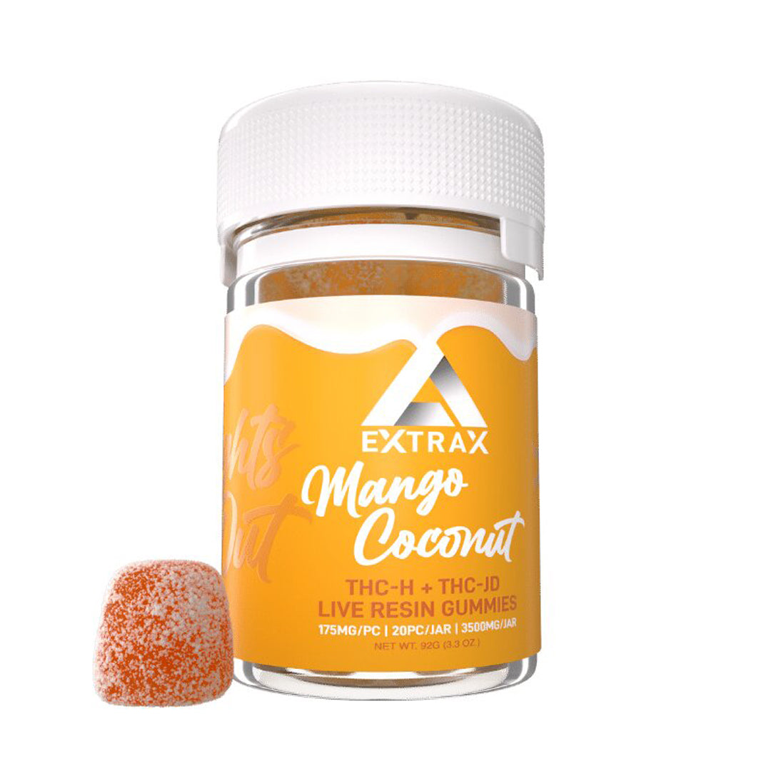 Extrax Delta 8 +THCH + THCJD Gummies | 3500mg - Mango Coconut