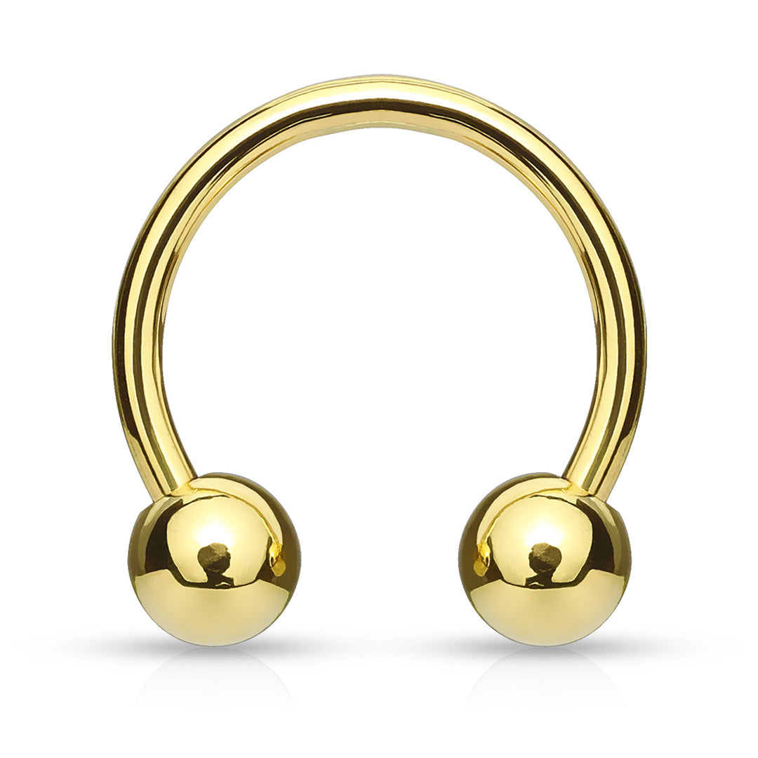 Gold Horseshoe Hoop