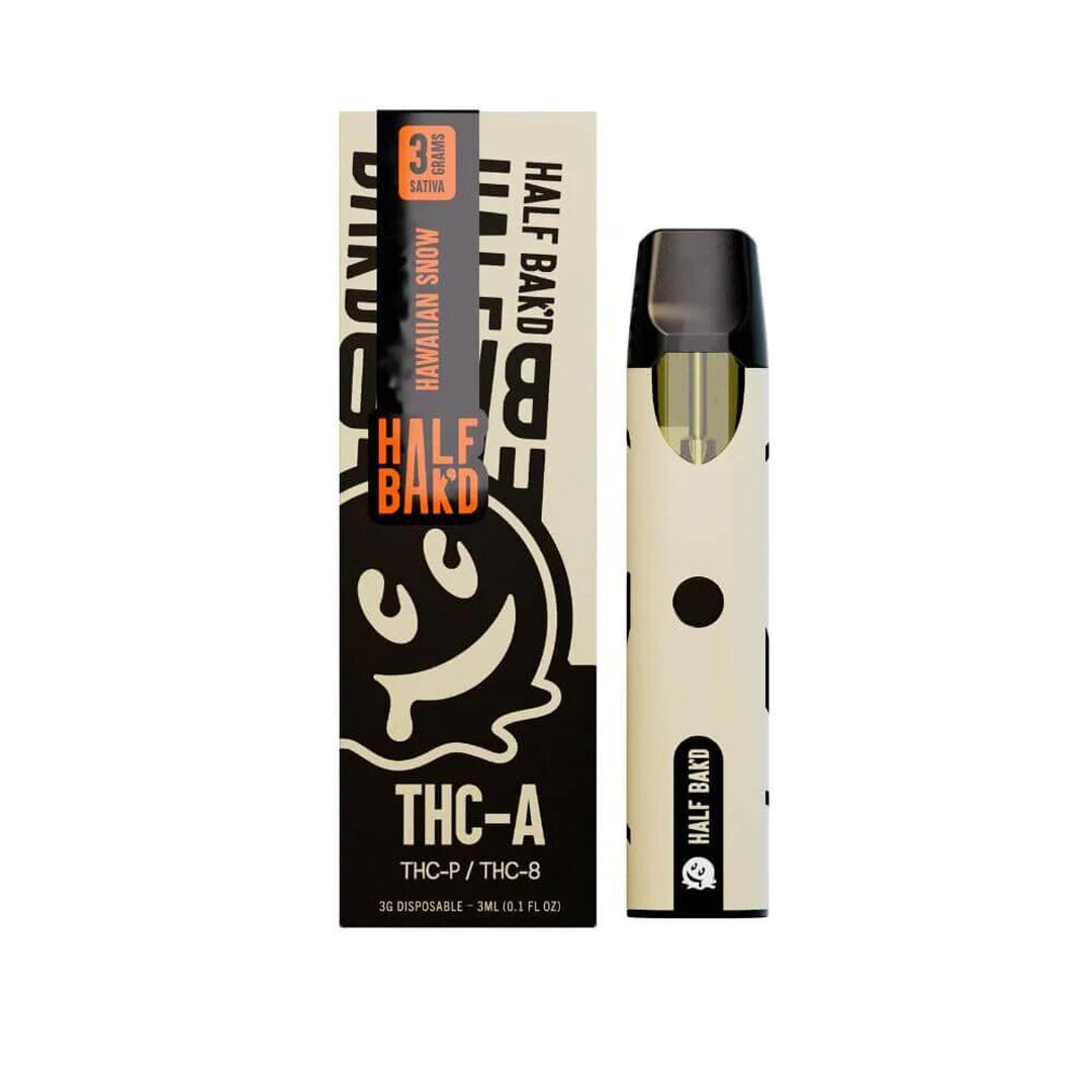 Half Bak'd THC-A Disposable Vape | 3g - Hawaiian Snow