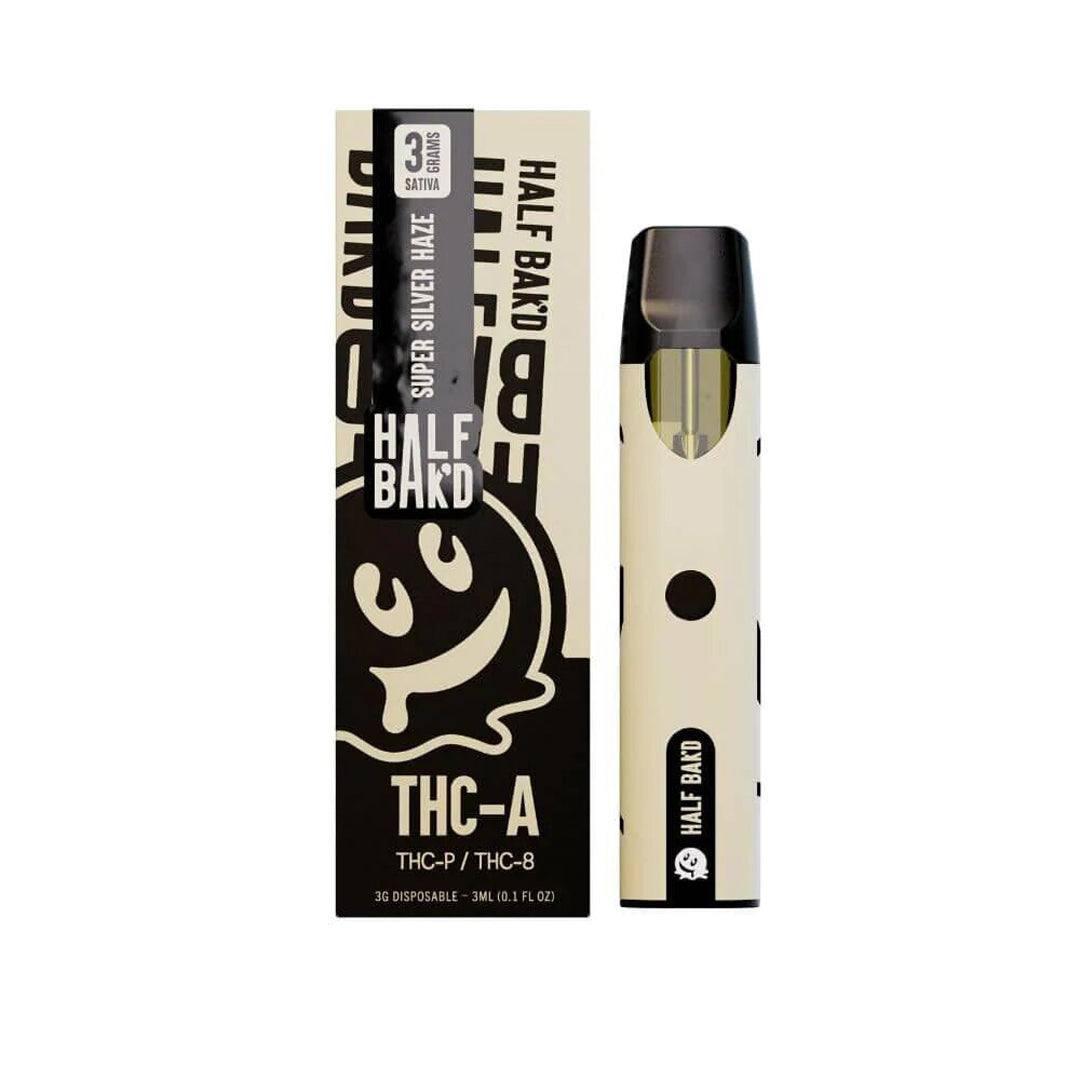 Half Bak'd THC-A Disposable Vape | 3g - Super Silver Haze