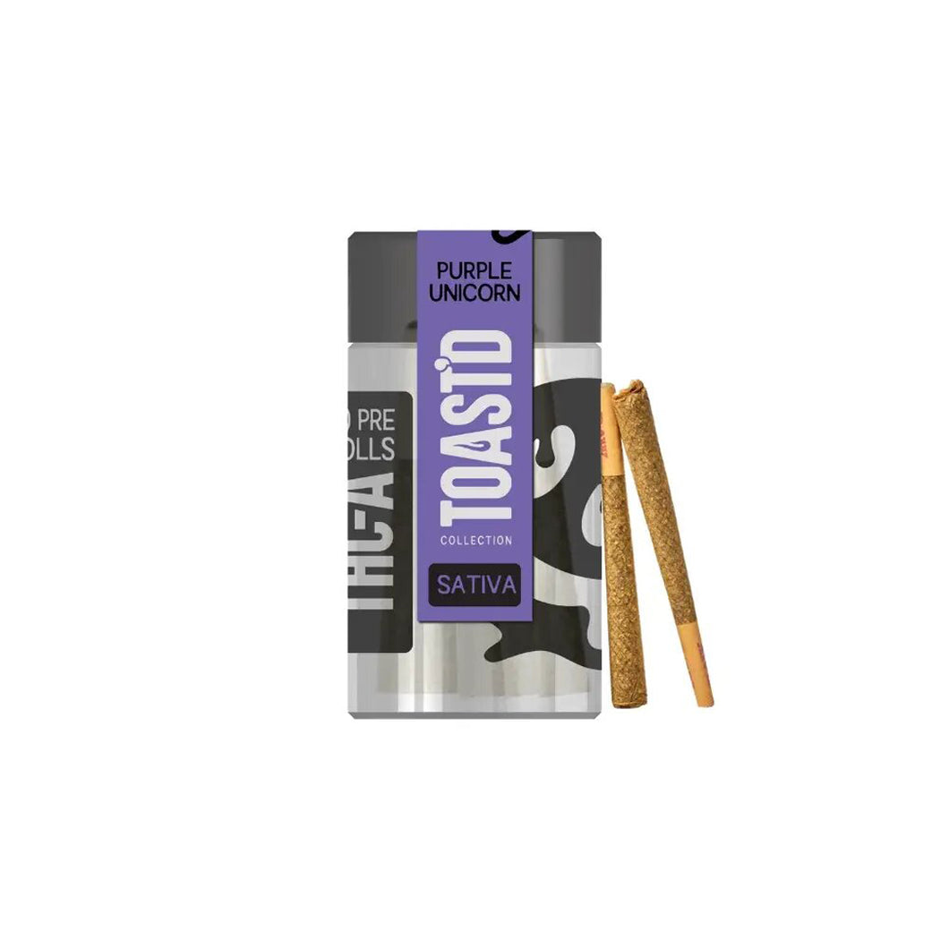 Half Bak'd Toast'd THC-A Pre-Rolls | 7pk - Purple Unicorn