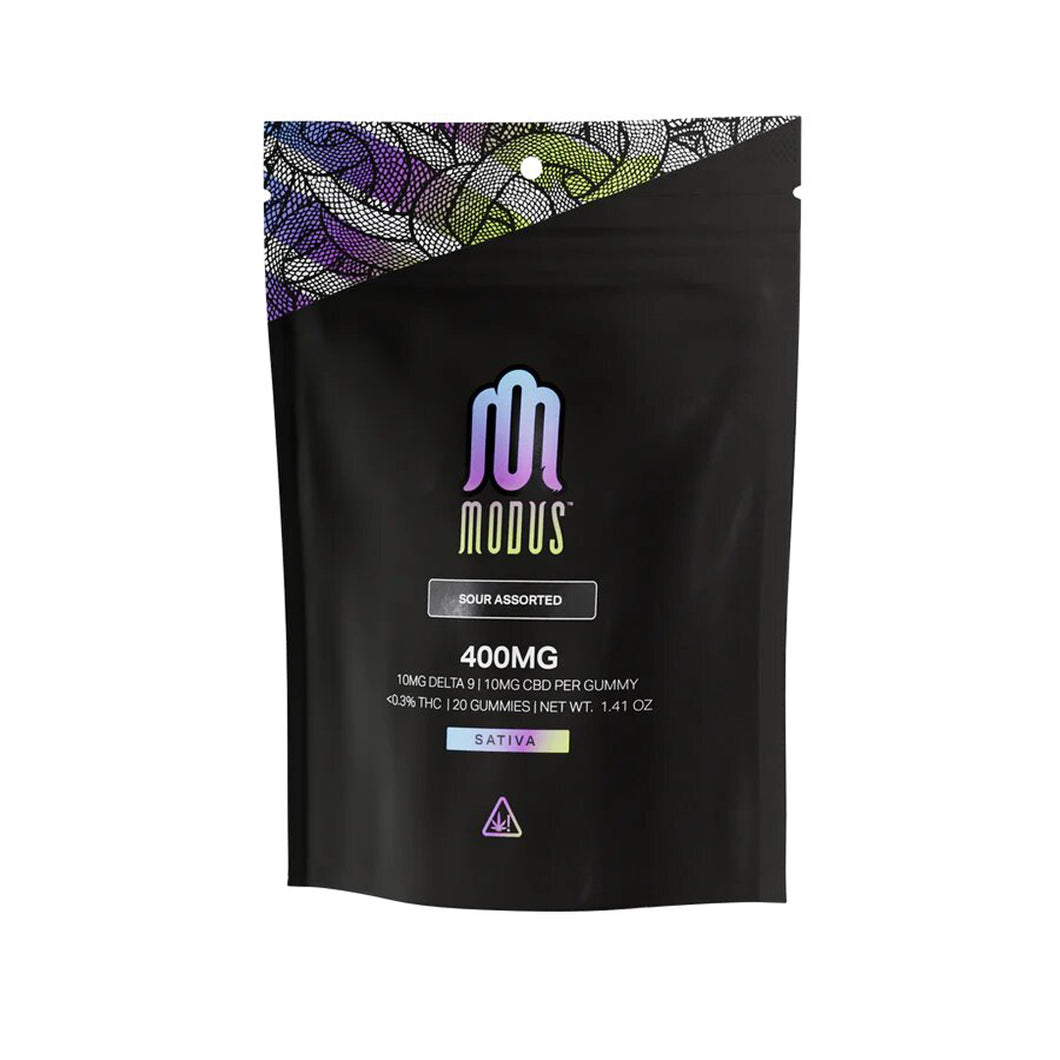 Modus Delta 9 & CBD 1:1 Gummies | 400mg - Sour Assorted