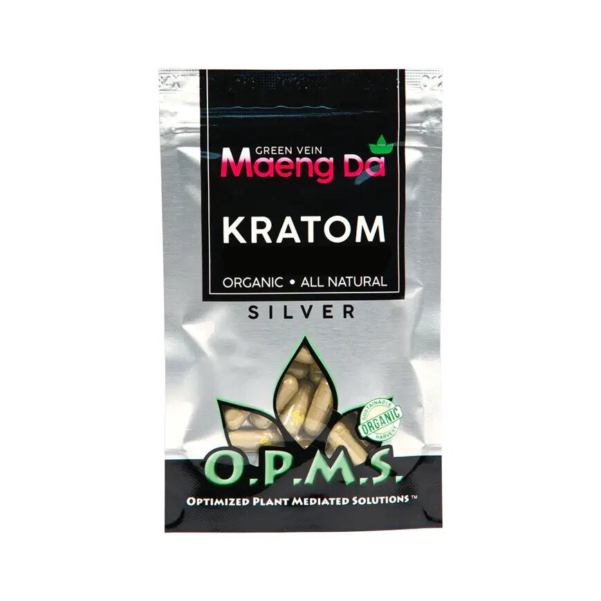 O.P.M.S. Silver - Green Vein Maeng Da Capsules
