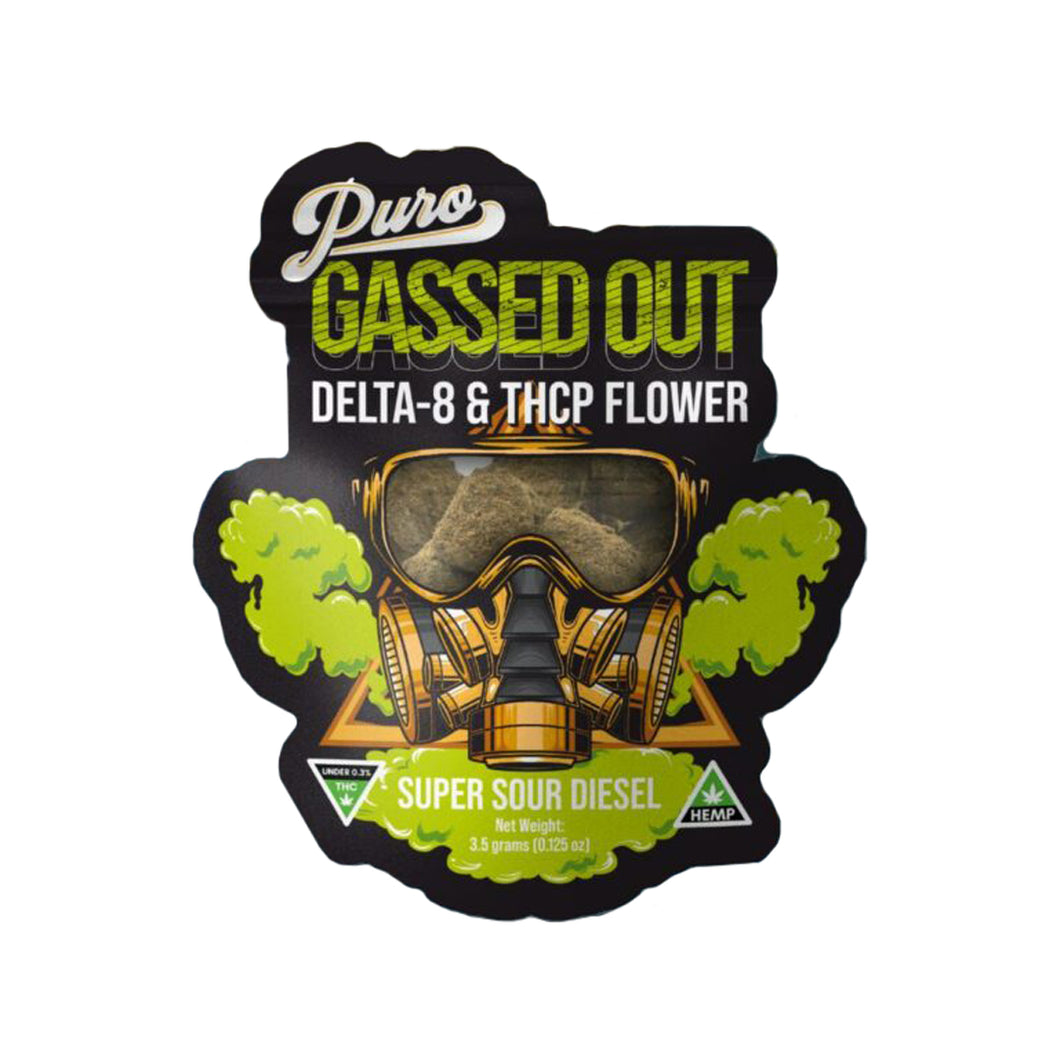 Puro Gassed Out Delta 8 + THCP Flower | 3.5g - Sour Diesel