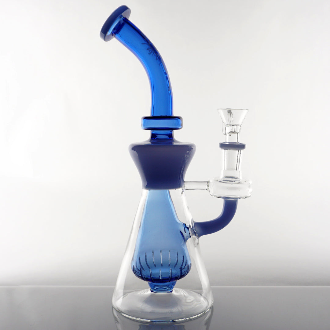 10" Aqua Works Conical Body Water Pipe - Blue