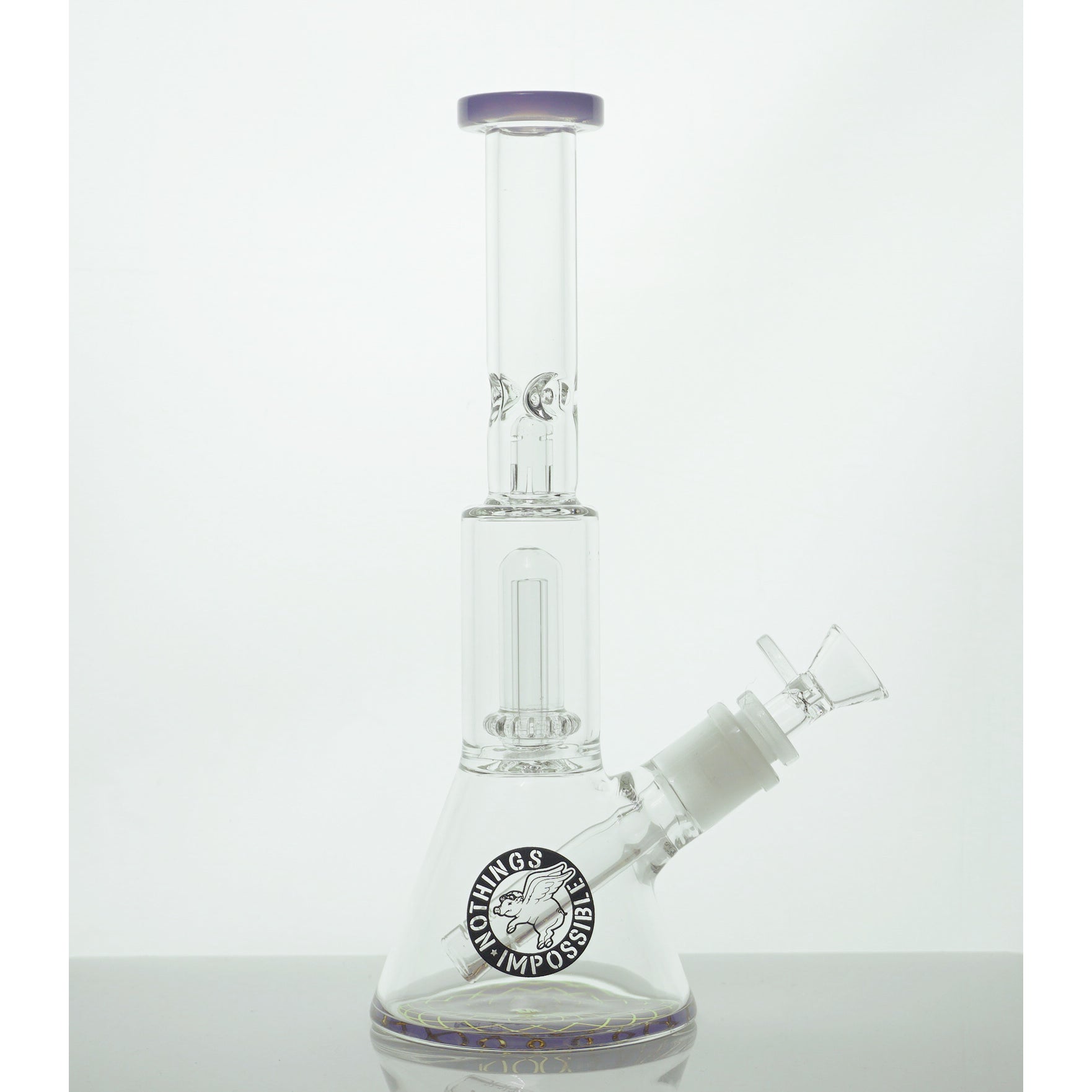10" Nothing's Impossible Matrix Geo Water Pipe - Purple