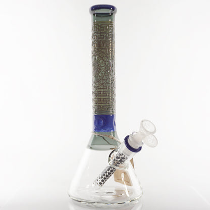 12" Cheech Blasted Tube Water Pipe - Blue