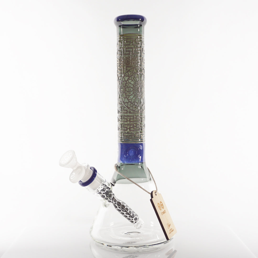 12" Cheech Blasted Tube Water Pipe - Blue