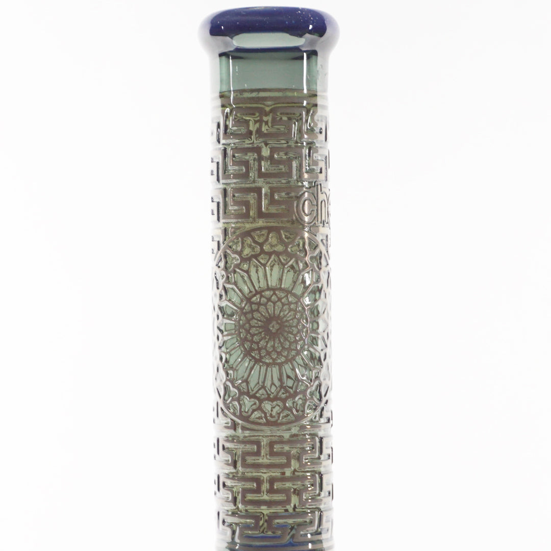 12" Cheech Blasted Tube Water Pipe - Blue