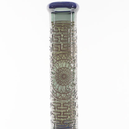 12" Cheech Blasted Tube Water Pipe - Blue