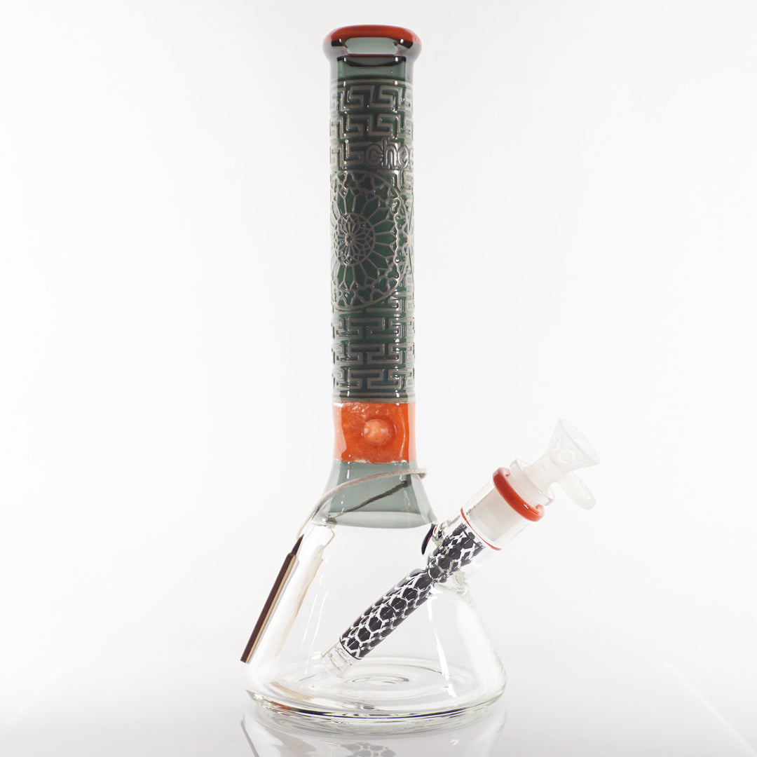 12" Cheech Blasted Tube Water Pipe - Orange