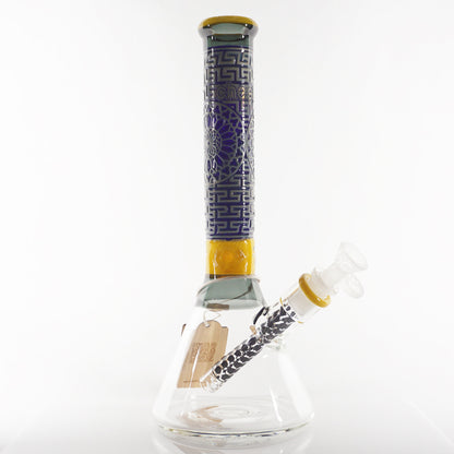 12" Cheech Blasted Tube Water Pipe - Yellow