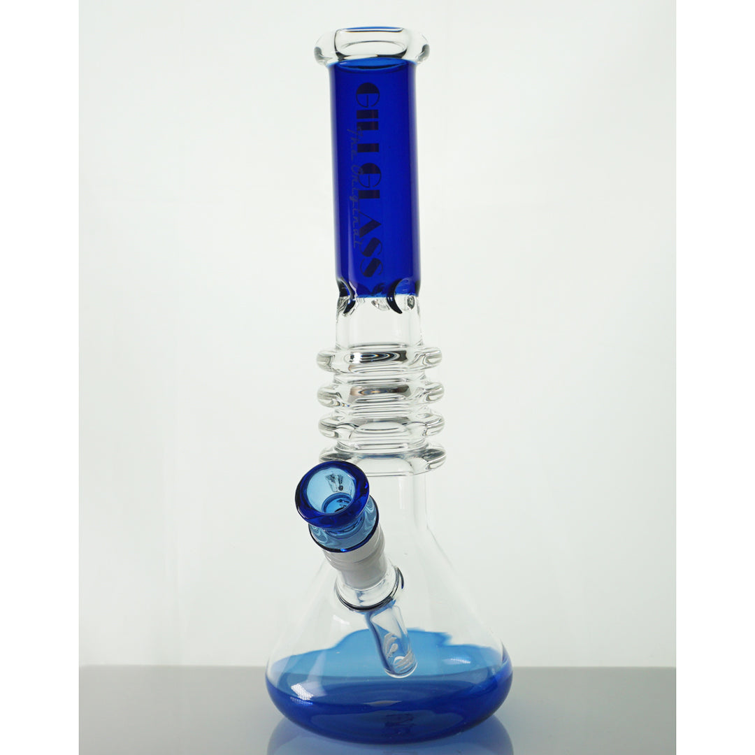 12" Gili Glass Ring Water Pipe - Blue