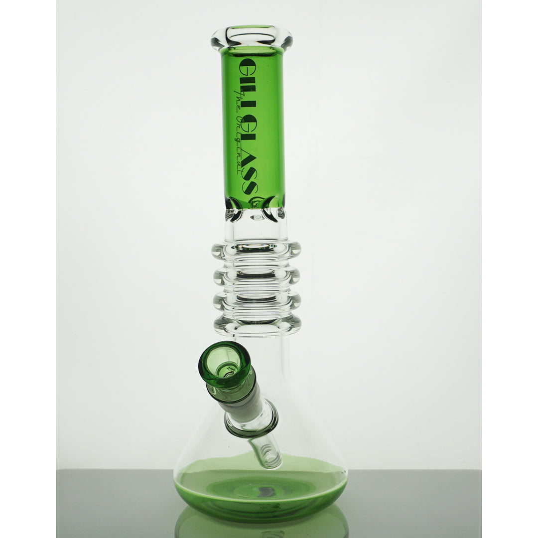 12" Gili Glass Ring Water Pipe - Green