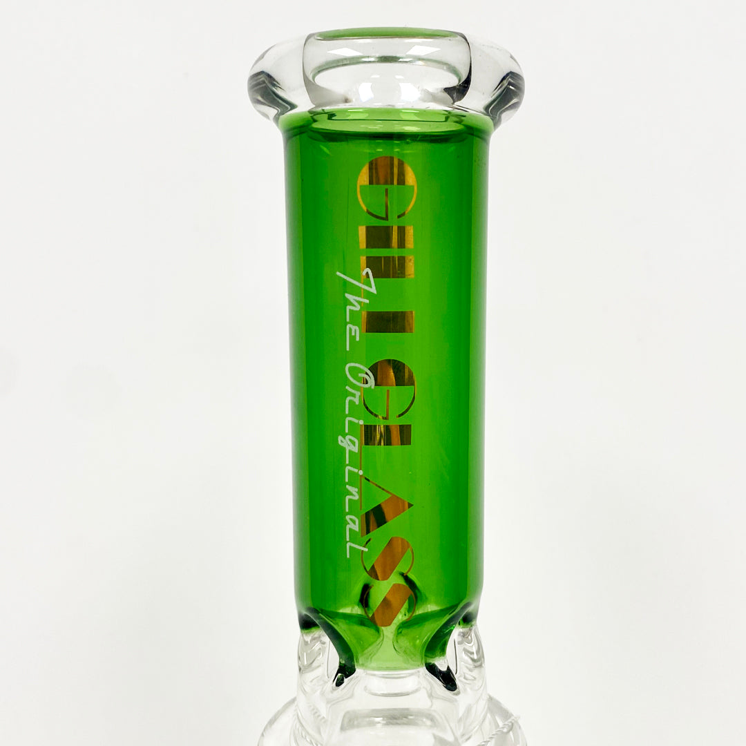 12" Gili Glass Ring Water Pipe - Green