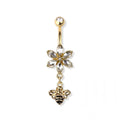 14g Queen Bee Dangle Navel Ring