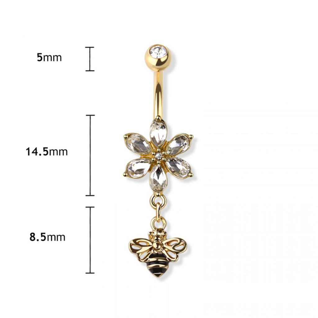 14g Queen Bee Dangle Navel Ring