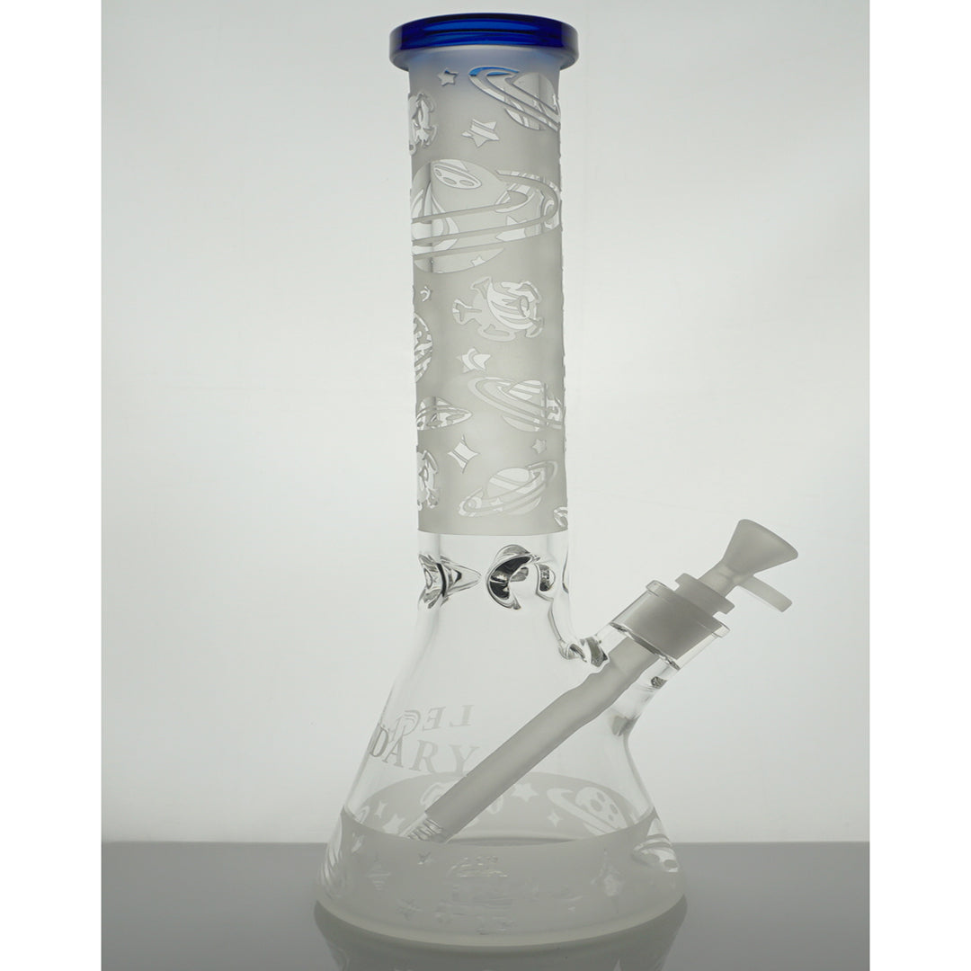 15" Legendary Etched Planets Water Pipe - Blue