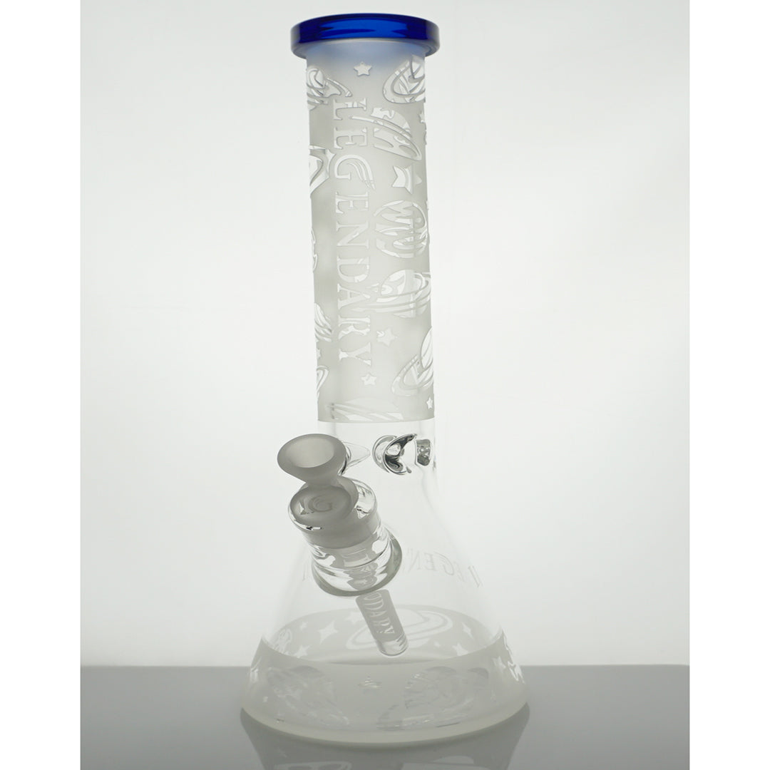 15" Legendary Etched Planets Water Pipe - Blue