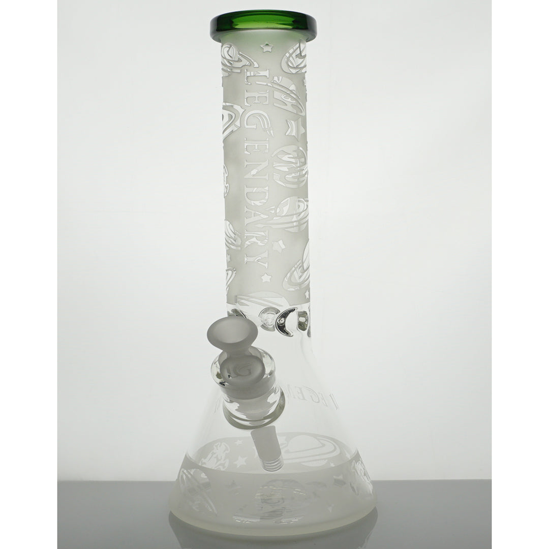 15" Legendary Etched Planets Water Pipe - Green