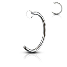 Load image into Gallery viewer, 3/8&quot; 20ga 316L Surgical Steel Nose Hoop - Steel

