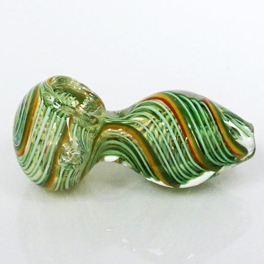 3" Rasta Stripe Pipe - Green