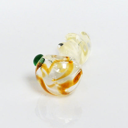 3.75" Color Swirl Twist Pipe - Amber