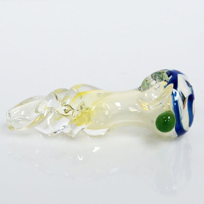 3.75" Color Swirl Twist Pipe - Blue