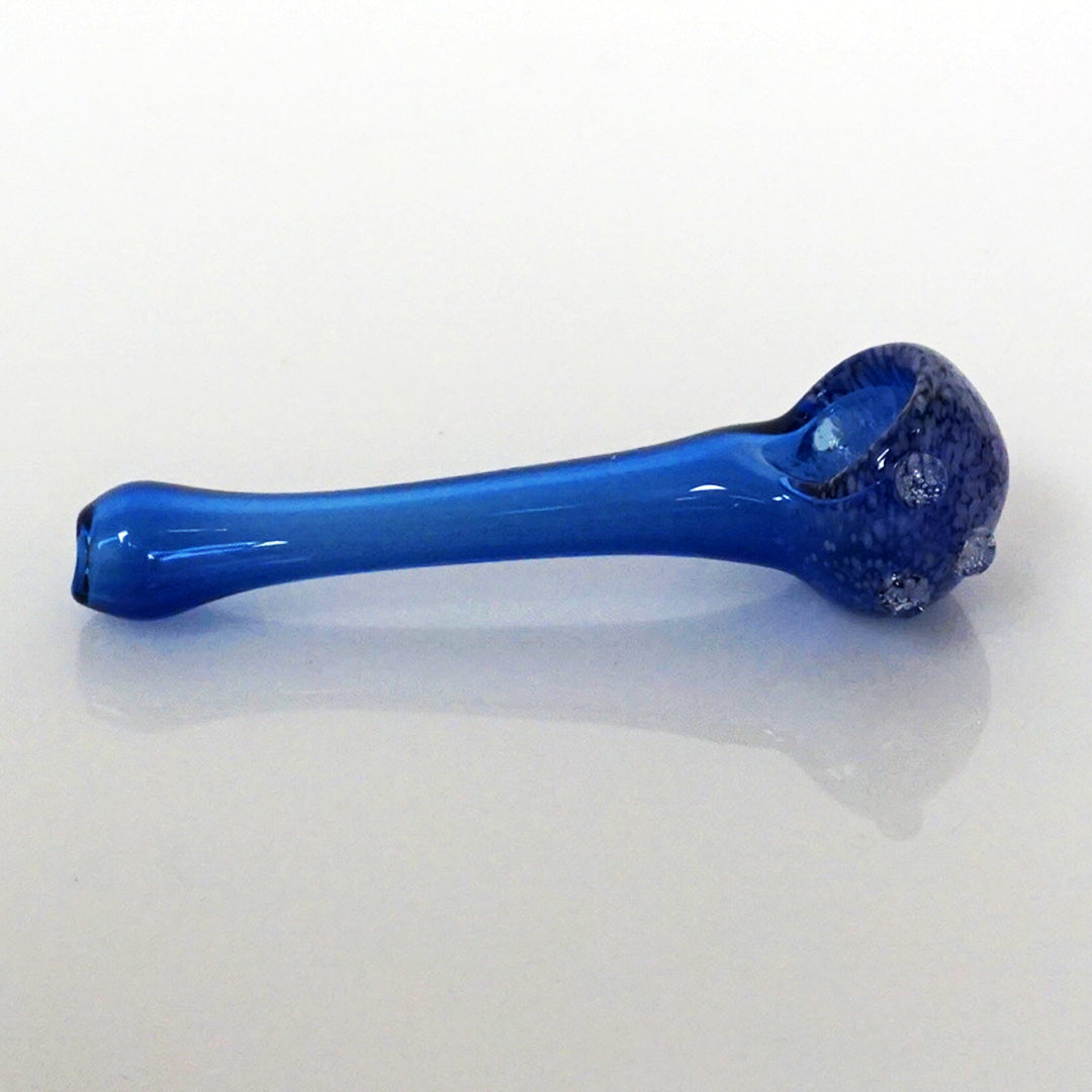 3.75" Rising Phoenix Frit Head Pipe - Blue