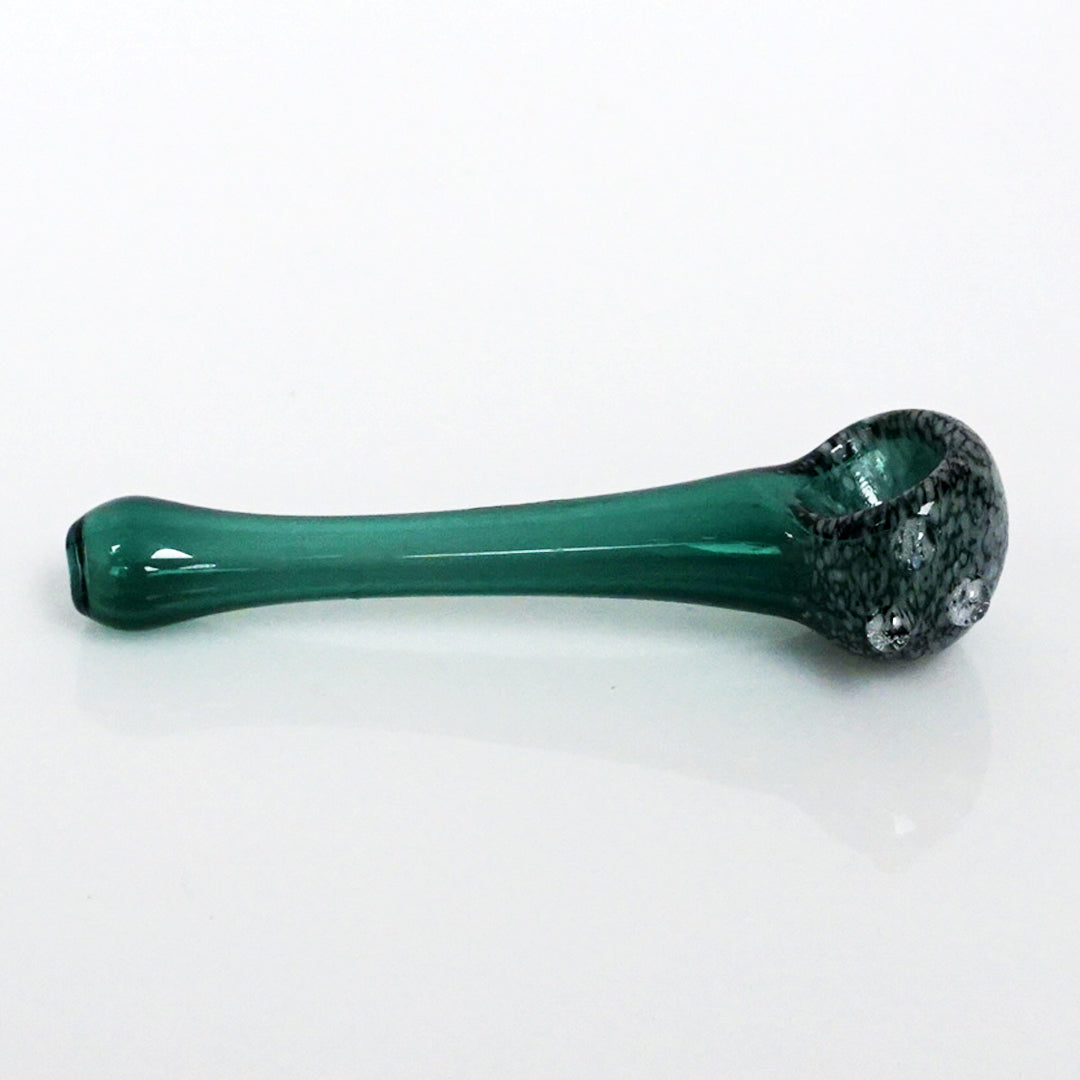 3.75" Rising Phoenix Frit Head Pipe - Teal