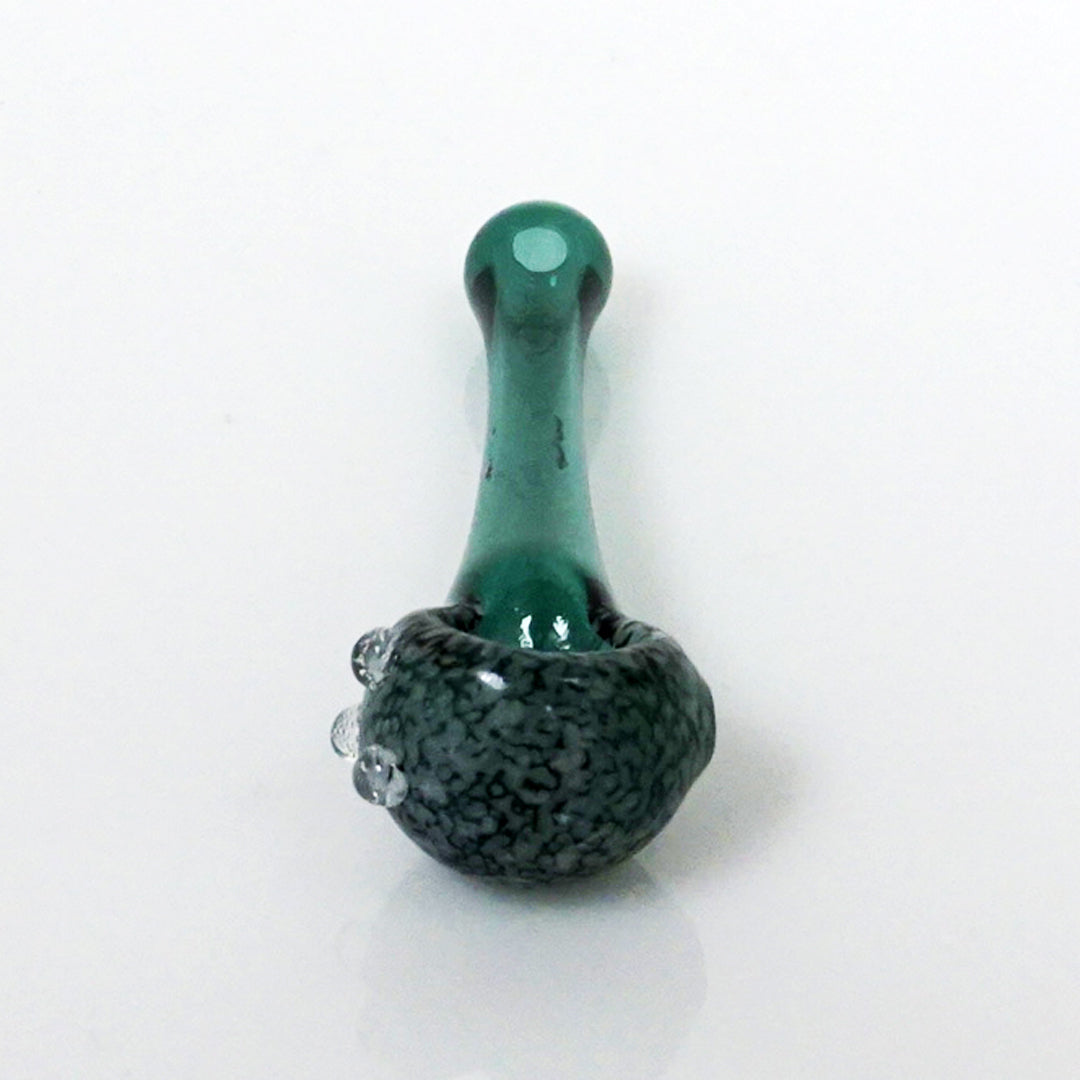 3.75" Rising Phoenix Frit Head Pipe - Teal