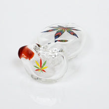 Load image into Gallery viewer, 4&quot; Cherry Glass Picture Pipe - Multicolor Leaf
