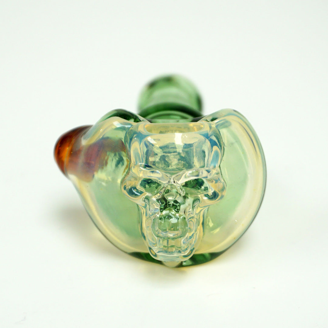 4" Cherry Skull Pipe - Green