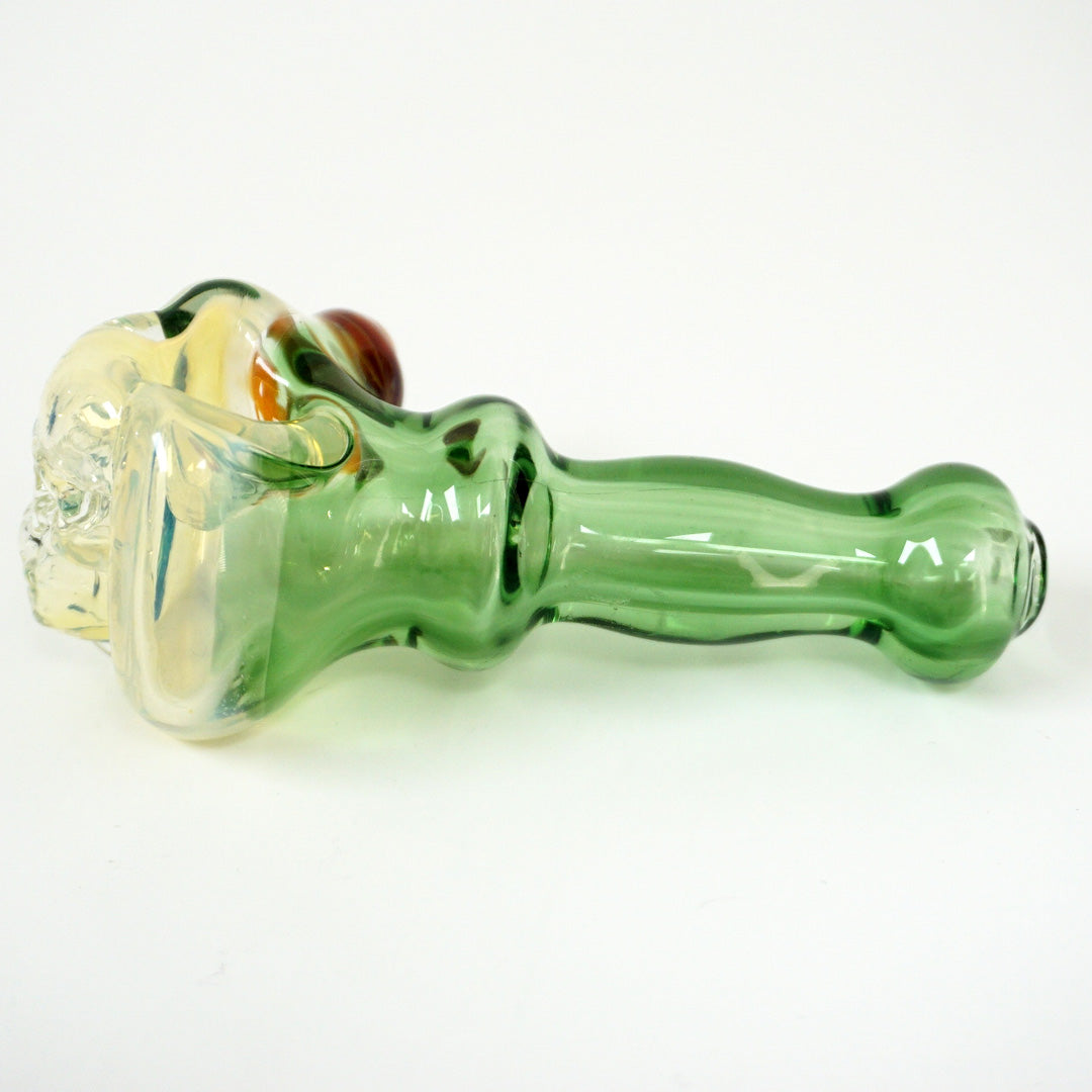 4" Cherry Skull Pipe - Green