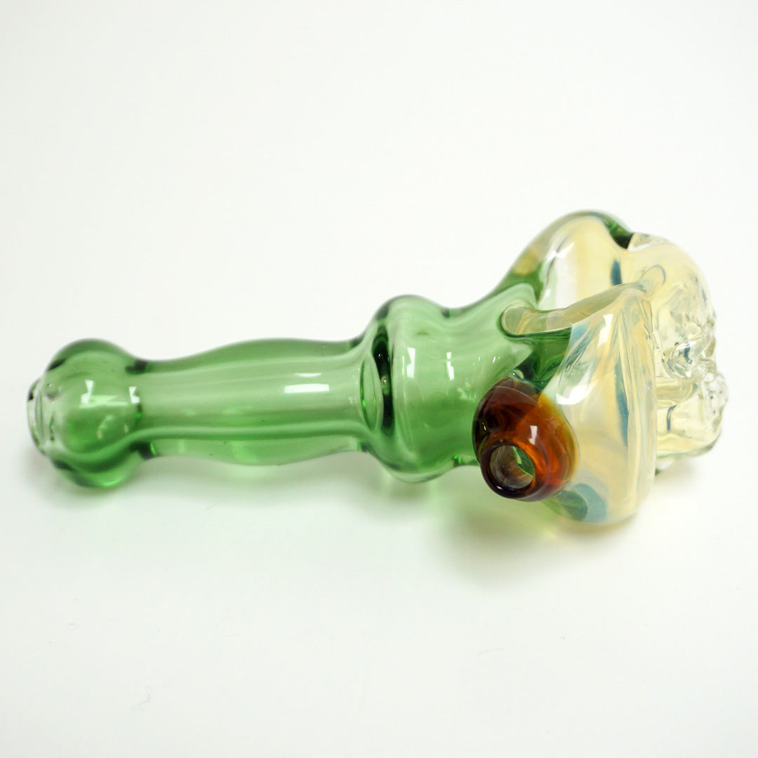 4" Cherry Skull Pipe - Green