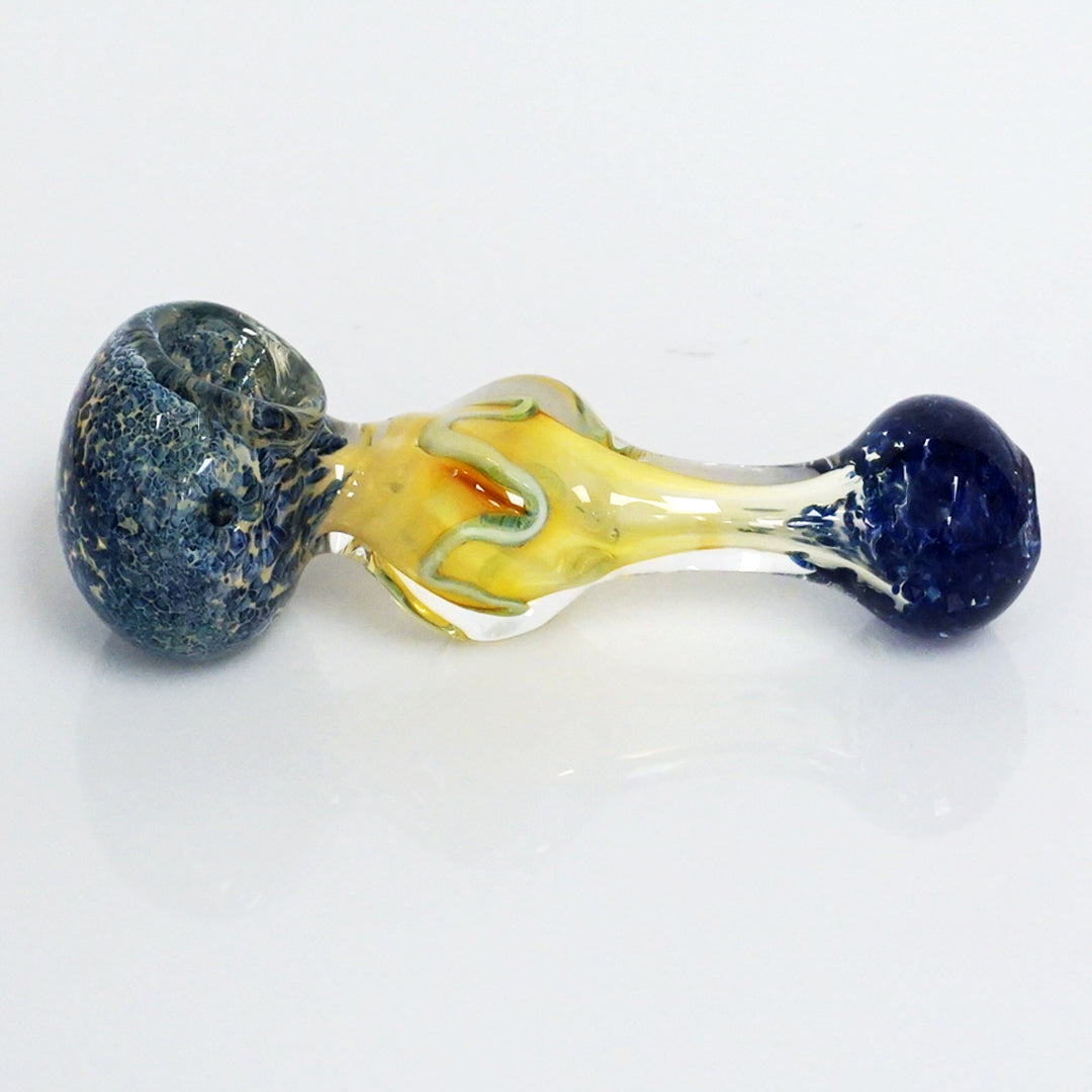 4" Frit Twist Pipe - Blue