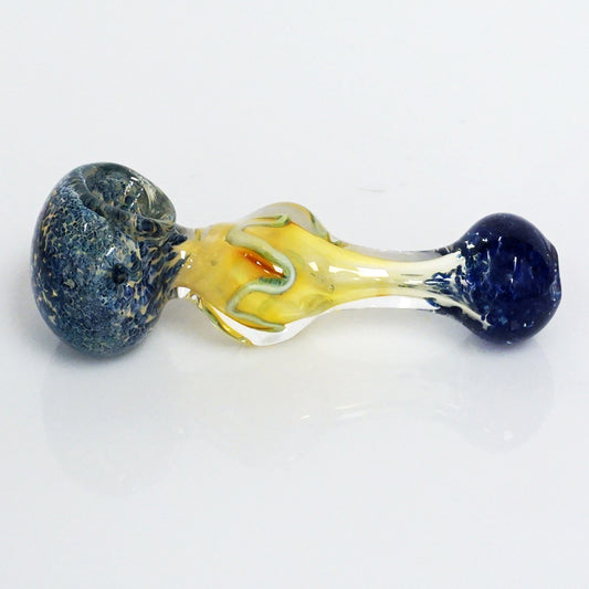 4" Frit Twist Pipe - Blue